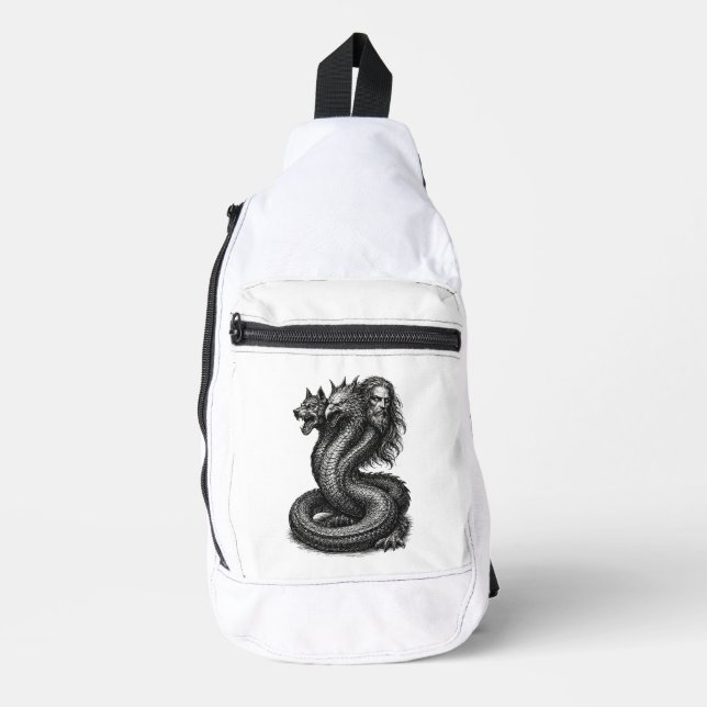 Bune Demon Three Faces, One Power Sling Bag (Front)