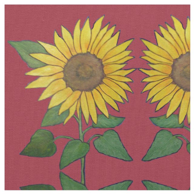Bungalow sunflower fabric (Close Up)