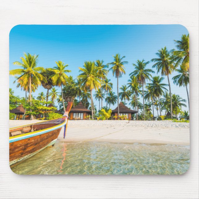 Bungalows on the Beach | Ko Mook, Thailand Mouse Pad (Front)