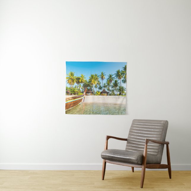 Bungalows on the Beach | Ko Mook, Thailand Tapestry (In Situ (Horizontal))