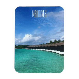 bungalows water maldives magnet