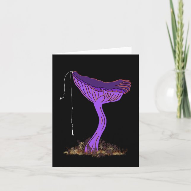 Bungee Jumping Amethyst Deceiver Mushroom Card (Front)