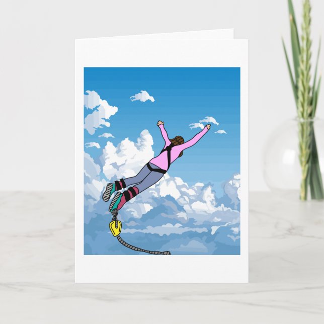 Bungee Jumping Jump To Freedom Card (Front)