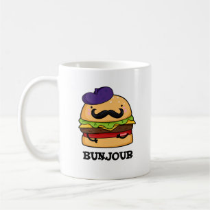 Bunjour Funny French Burger Bun Pun  Coffee Mug