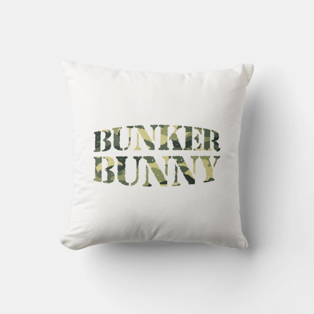 BUNKER BUNNY CAMO / CAMOUFLAGE CUSHION (Front)