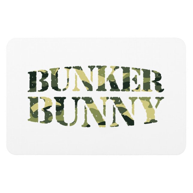 BUNKER BUNNY CAMO / CAMOUFLAGE MAGNET (Horizontal)