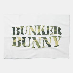 BUNKER BUNNY CAMO / CAMOUFLAGE TEA TOWEL