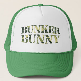 BUNKER BUNNY CAMO / CAMOUFLAGE TRUCKER HAT