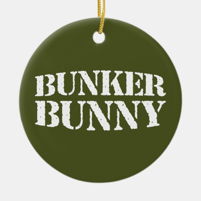 BUNKER BUNNY CERAMIC ORNAMENT (Front)