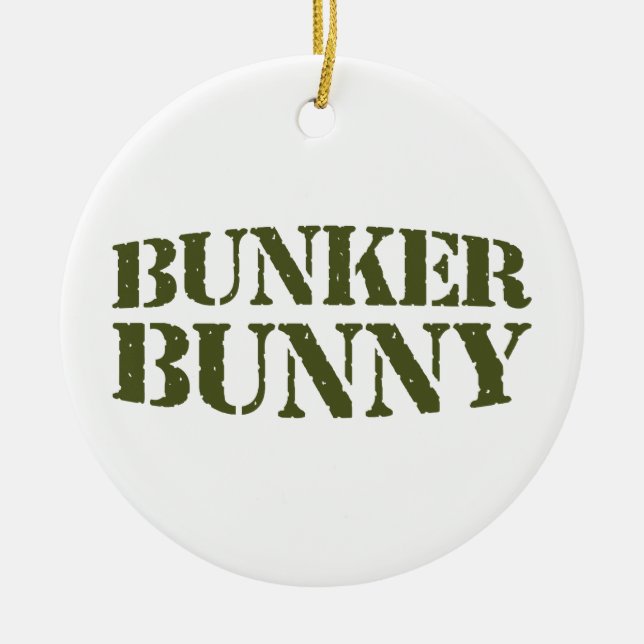 BUNKER BUNNY CERAMIC ORNAMENT (Front)