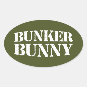 BUNKER BUNNY OVAL STICKER