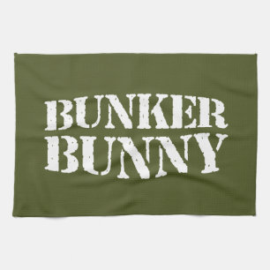 BUNKER BUNNY TEA TOWEL
