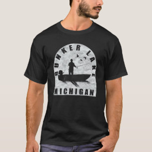 Bunker Lake Fishing Michigan T-Shirt