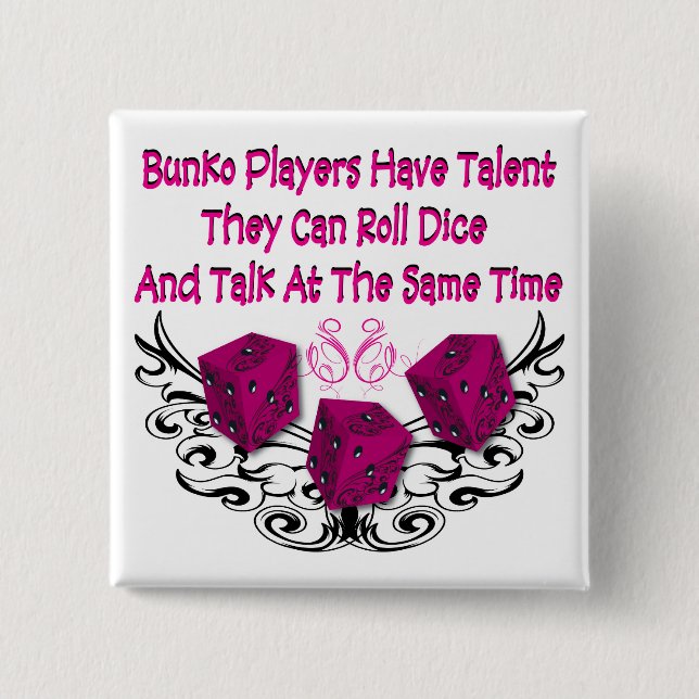 Bunko players have talent 15 cm square badge (Front)