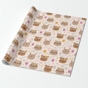 Bunnies and Bears Wrapping Paper