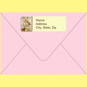 Bunnies and Chicks Return Address Label