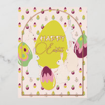 Bunnies and easter eggs.