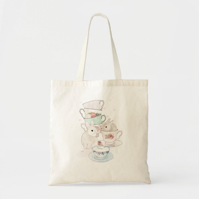 Bunnies and Tea tote (Front)