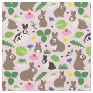 Bunnies And Their Treats Fabric