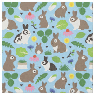 Bunnies And Their Treats Fabric