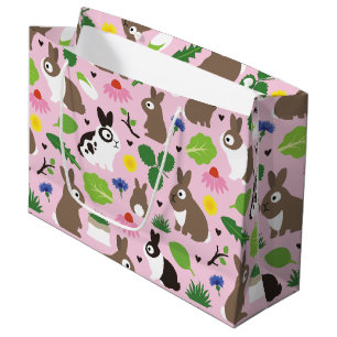 Bunnies And Their Treats Large Gift Bag