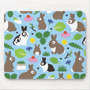 Bunnies And Their Treats Mouse Pad