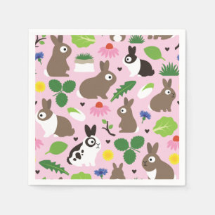 Bunnies And Their Treats Napkins