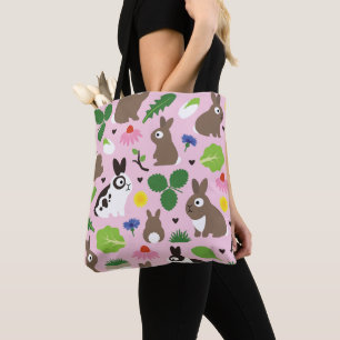 Bunnies And Their Treats Tote Bag