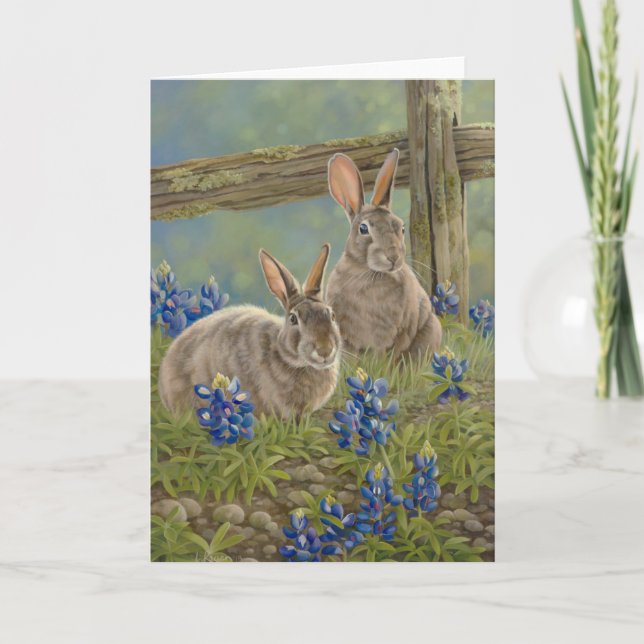 Bunnies & Bluebonnets Card (Front)