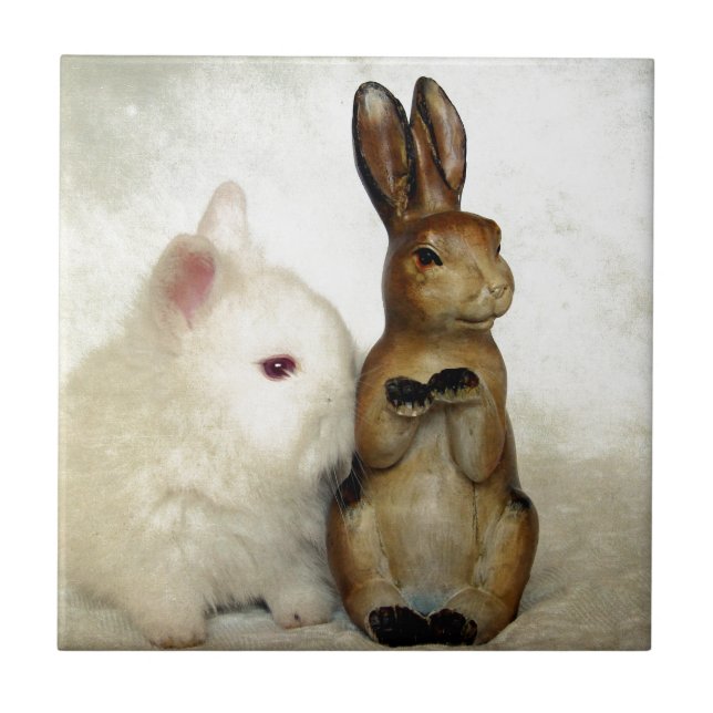 Bunnies Ceramic Tile (Front)