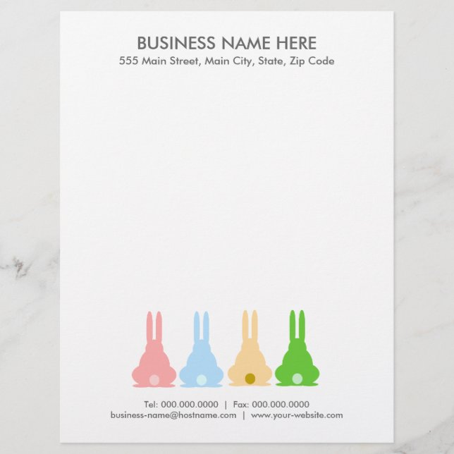 Bunnies Customised Letterhead (Front)