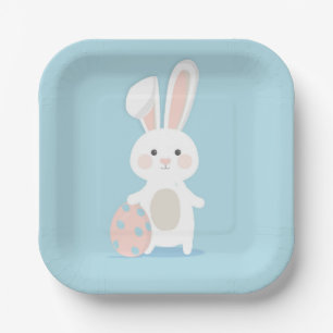 bunnies cutie paper plate