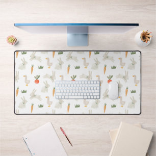 Bunnies & Ducks on the Farm Pattern Desk Mat