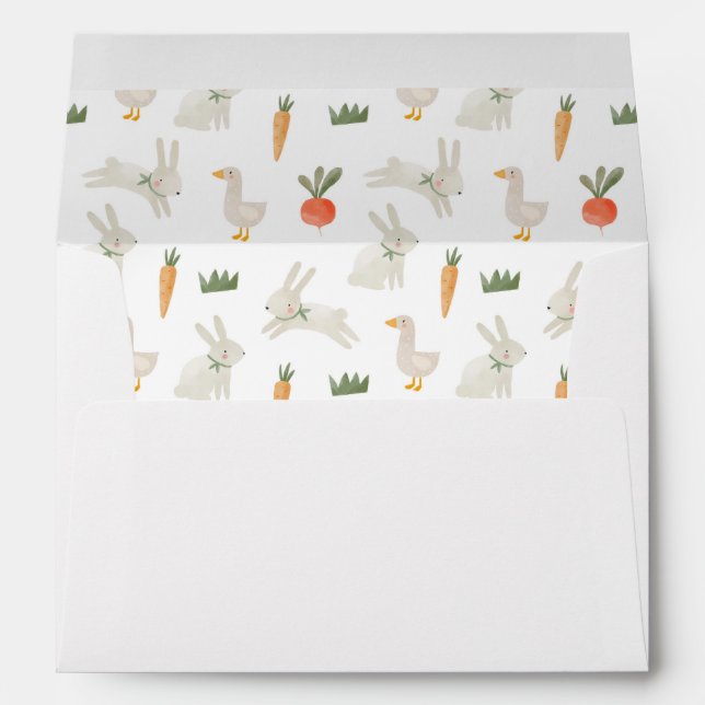 Bunnies & Ducks on the Farm Pattern Envelope (Back (Bottom))