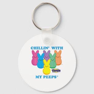 Bunnies Easter Chillin' With My Bunnies Sweet Squa Key Ring