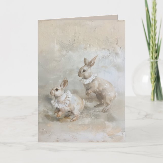 Bunnies - Folded Greeting Card (Front)