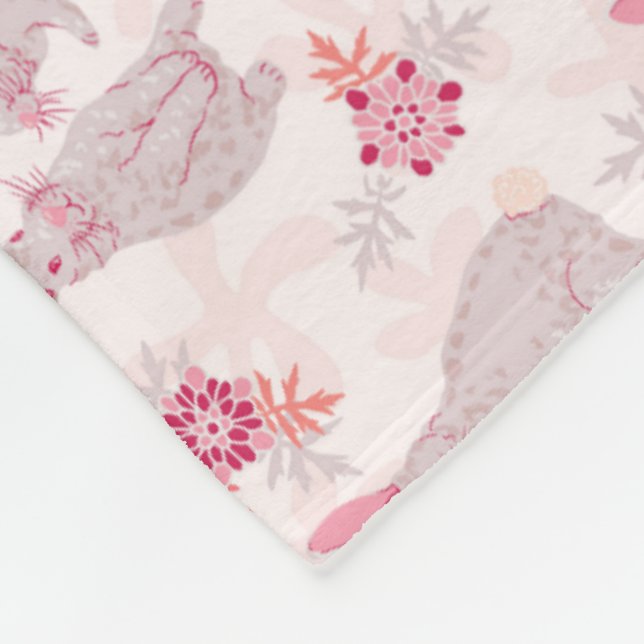 Bunnies in Flower Field Blanket (Corner)