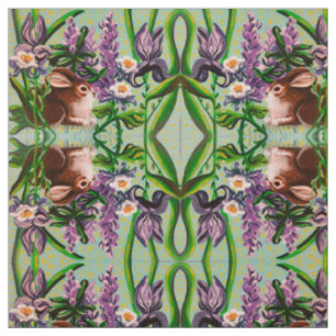 Bunnies in Iris Fabric
