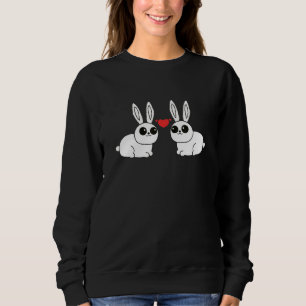 Bunnies In Love Cool Summer Adorable Rabbit Sweatshirt