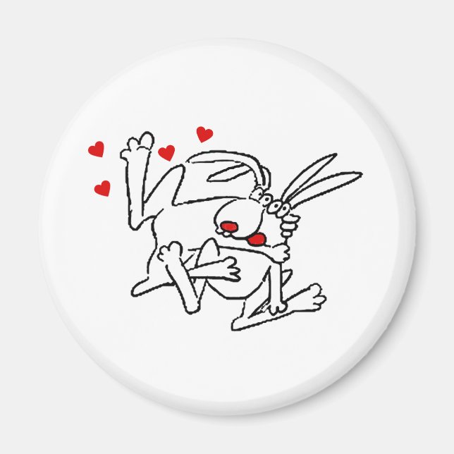 Bunnies In Love Magnet (Front)