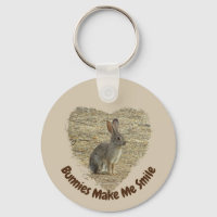 Bunnies Make Me Smile Heart Brown Cute Bunny