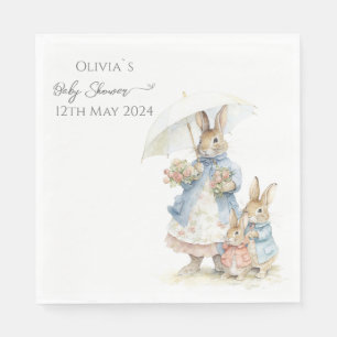 Bunnies mummy Baby Shower Napkin