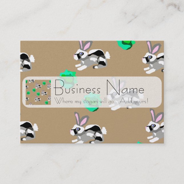 Bunnies Pattern Business Card (Front)