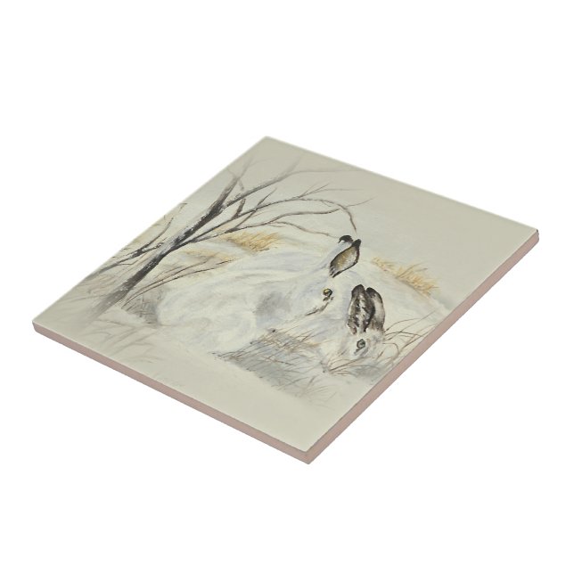 Bunnies / Rabbits Ceramic Tile (Side)