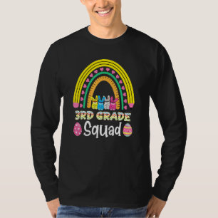 Bunnies Rainbow 3rd Grade Teachers Students Squad T-Shirt