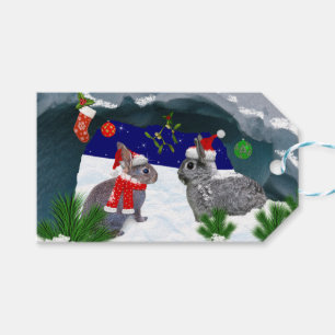 Bunnies under the Mistletoe Gift Tags