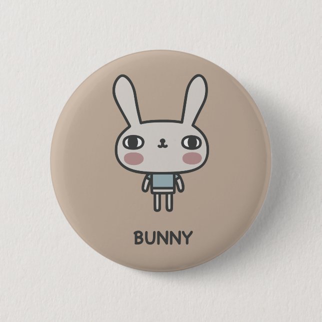 Bunny 6 Cm Round Badge (Front)