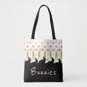 Bunny Accented Designer Market Tote Bag