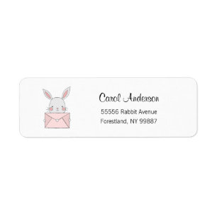 Bunny Address Label, Rabbit, Nature Return Address Label