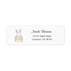 Bunny Address Label, Rabbit, Nature Return Address Label